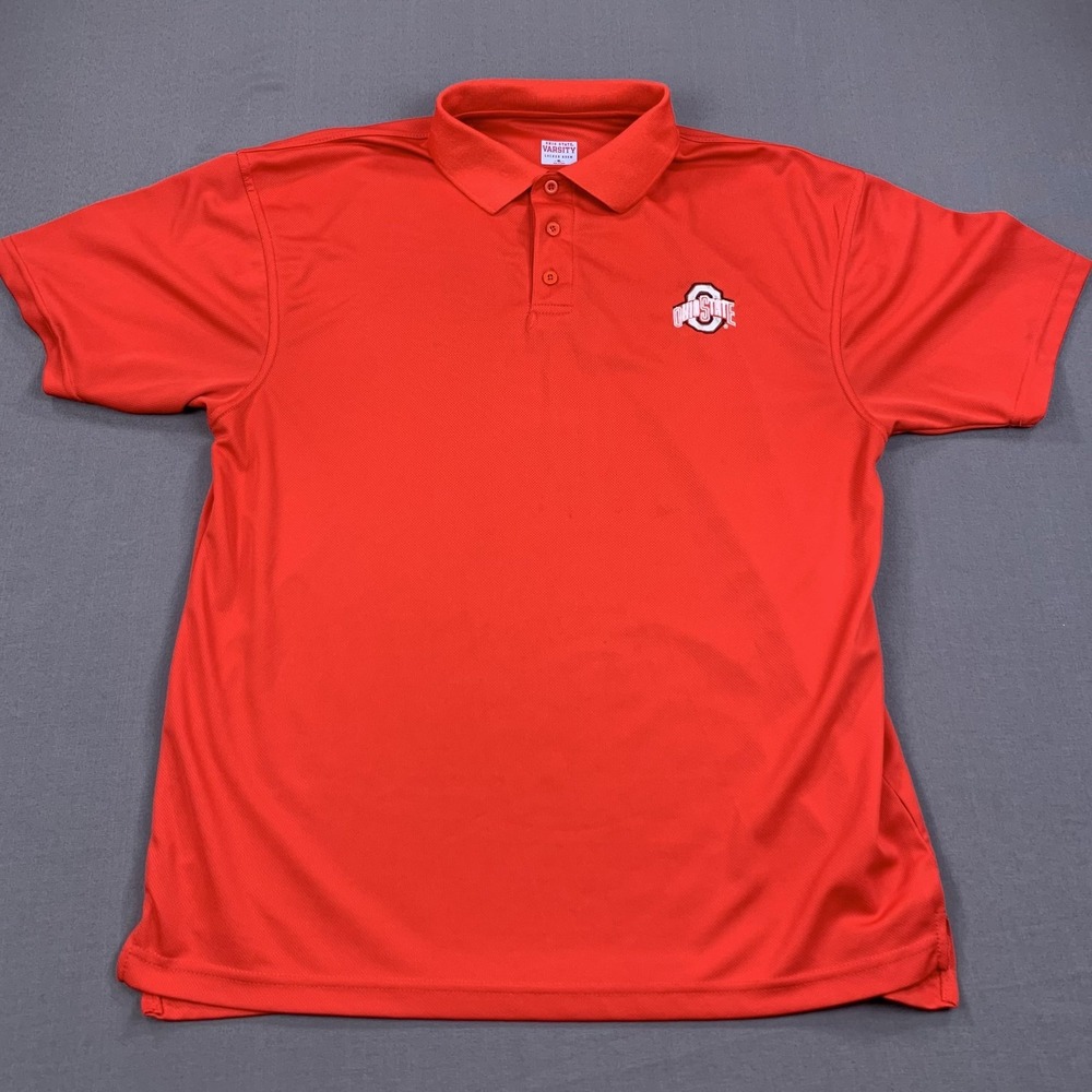 Ohio State Buckeyes Polo Shirt Mens XL Red NCAA‎ Football Varsity Locker Room